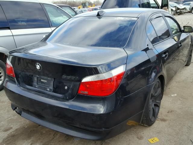 WBANB53576CP02387 - 2006 BMW 550 I BLACK photo 4