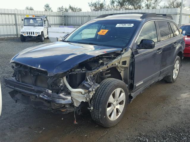 4S4BRDHC2C2224637 - 2012 SUBARU OUTBACK 3. GRAY photo 2