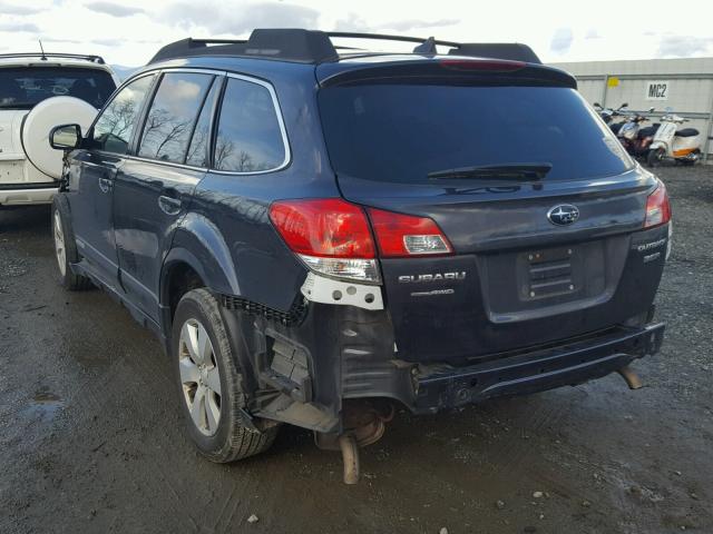 4S4BRDHC2C2224637 - 2012 SUBARU OUTBACK 3. GRAY photo 3