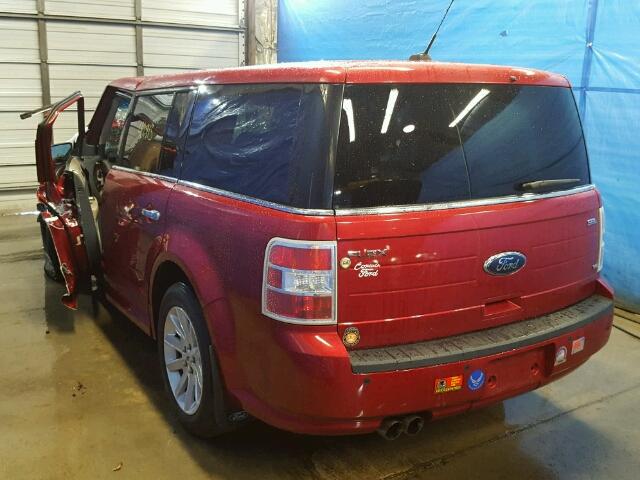 2FMEK62C89BB07010 - 2009 FORD FLEX SEL RED photo 3