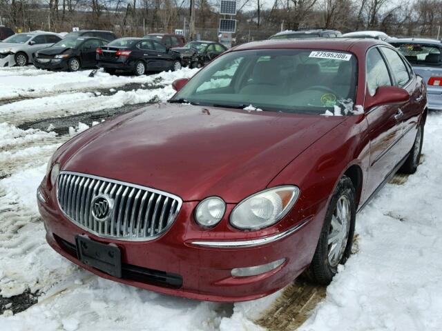 2G4WC582381259663 - 2008 BUICK LACROSSE C RED photo 2