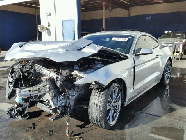 1FA6P8CF5F5381740 - 2015 FORD MUSTANG GT SILVER photo 2
