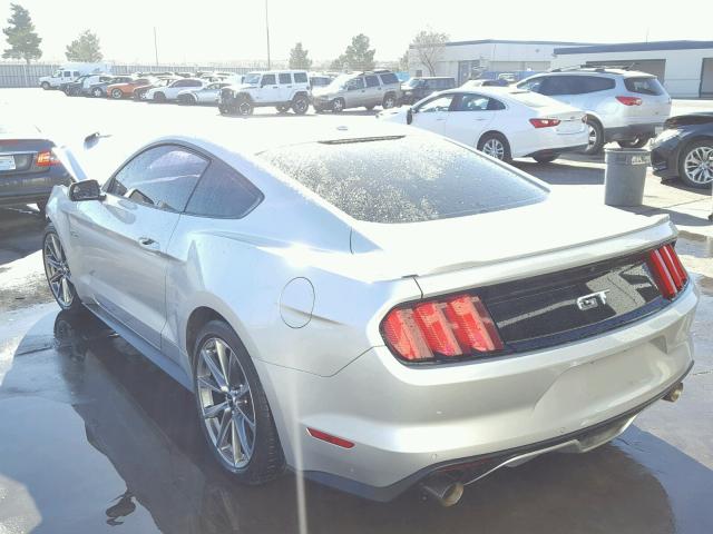 1FA6P8CF5F5381740 - 2015 FORD MUSTANG GT SILVER photo 3