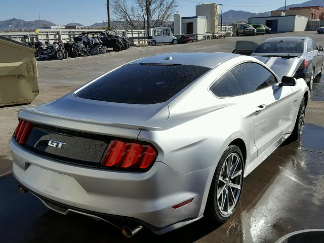 1FA6P8CF5F5381740 - 2015 FORD MUSTANG GT SILVER photo 4