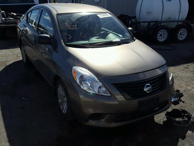 3N1CN7AP9EL815829 - 2014 NISSAN VERSA S GRAY photo 1