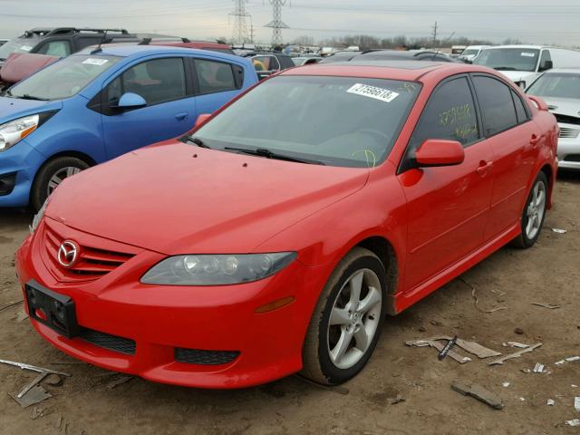 1YVHP84C155M67644 - 2005 MAZDA 6 I RED photo 2