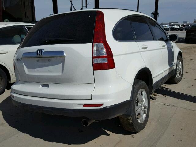 5J6RE3H78BL008323 - 2011 HONDA CR-V EXL WHITE photo 4