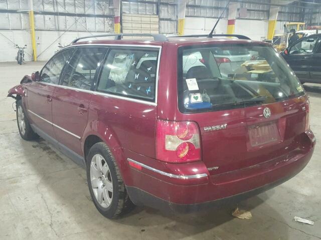 WVWWH63B13E009879 - 2003 VOLKSWAGEN PASSAT GLX 勃艮第红 照片 3