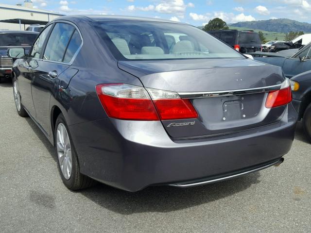 1HGCR2F72DA017337 - 2013 HONDA ACCORD EX GRAY photo 3