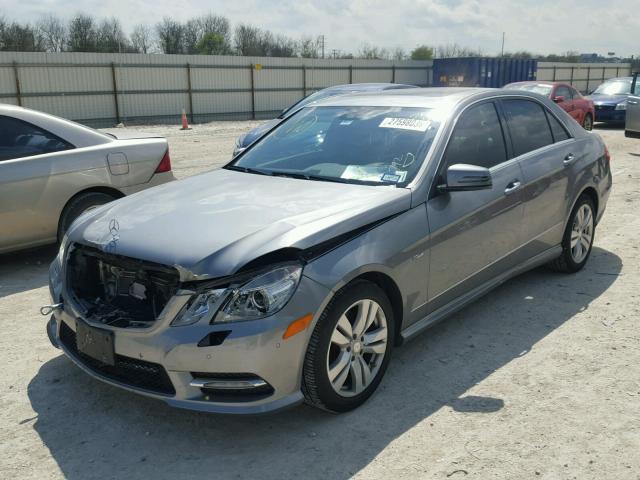 WDDHF2EB0CA545255 - 2012 MERCEDES-BENZ E 350 BLUE GRAY photo 2