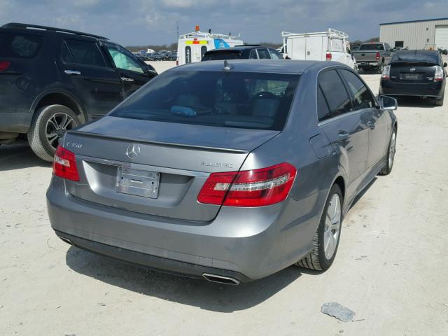 WDDHF2EB0CA545255 - 2012 MERCEDES-BENZ E 350 BLUE GRAY photo 4