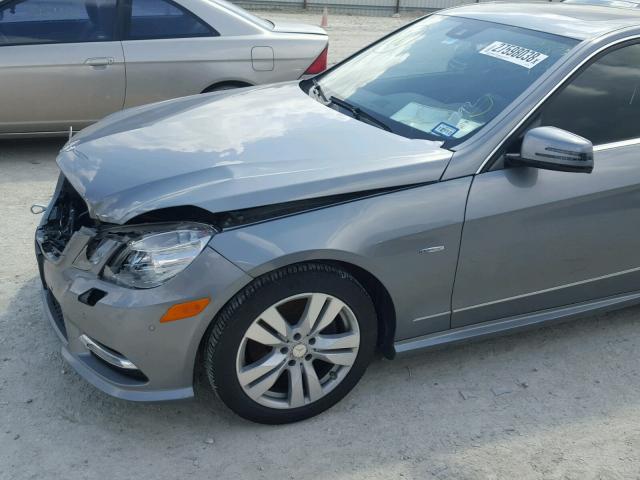 WDDHF2EB0CA545255 - 2012 MERCEDES-BENZ E 350 BLUE GRAY photo 9