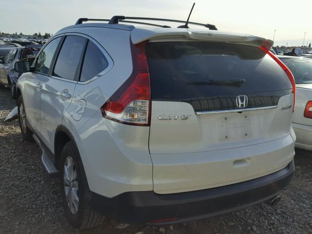 5J6RM4H73CL062364 - 2012 HONDA CR-V EXL WHITE photo 3