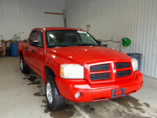 1D7HW48N36S690631 - 2006 DODGE DAKOTA QUA RED photo 1