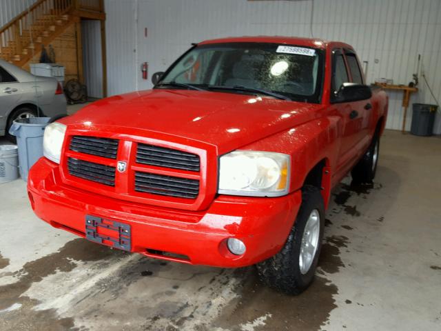 1D7HW48N36S690631 - 2006 DODGE DAKOTA QUA RED photo 2