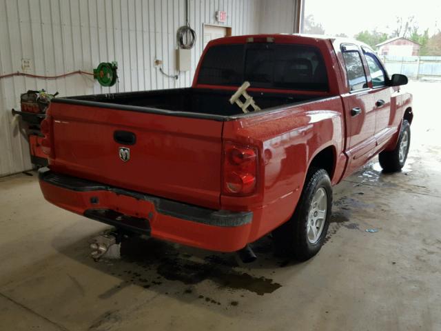 1D7HW48N36S690631 - 2006 DODGE DAKOTA QUA RED photo 4