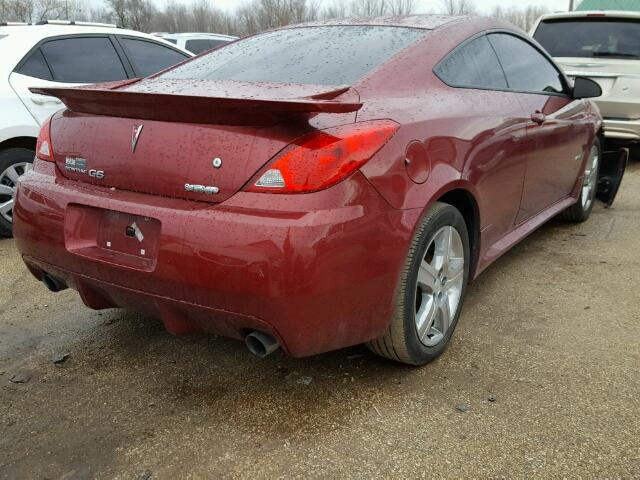 1G2ZM177594208325 - 2009 PONTIAC G6 GXP MAROON photo 4