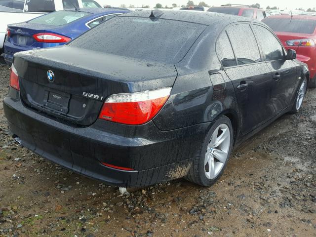 WBANU53518C111372 - 2008 BMW 528 I BLACK photo 4