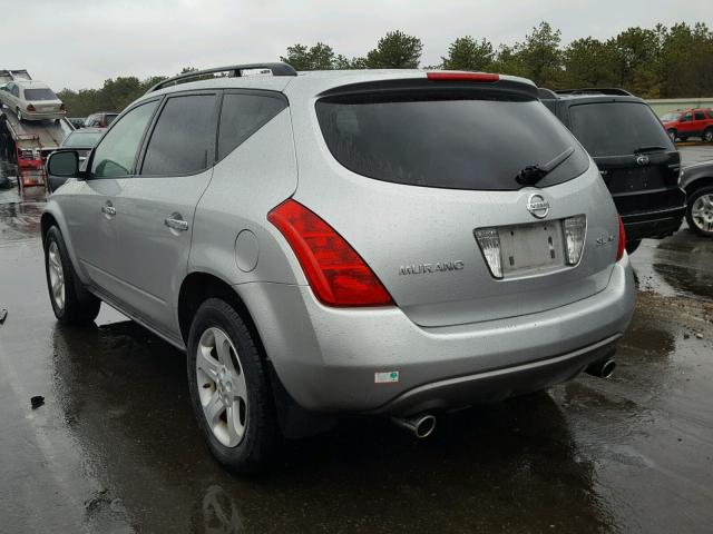 JN8AZ08W14W306098 - 2004 NISSAN MURANO SL SILVER photo 3