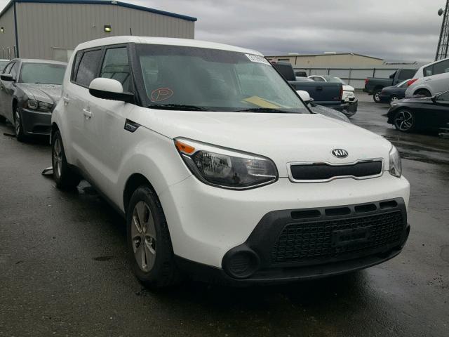 KNDJN2A21F7215436 - 2015 KIA SOUL WHITE photo 1