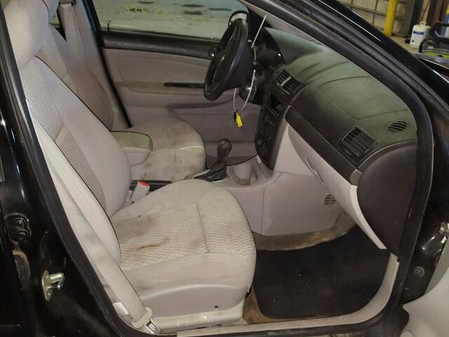 1G1AT58H597260572 - 2009 CHEVROLET COBALT LT BLACK photo 5