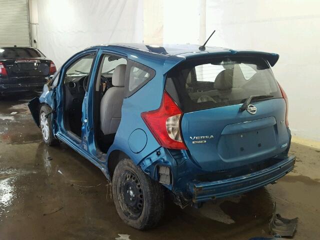 3N1CE2CP7EL352430 - 2014 NISSAN VERSA NOTE BLUE photo 3