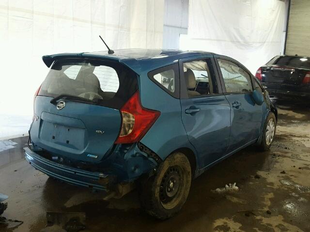 3N1CE2CP7EL352430 - 2014 NISSAN VERSA NOTE BLUE photo 4