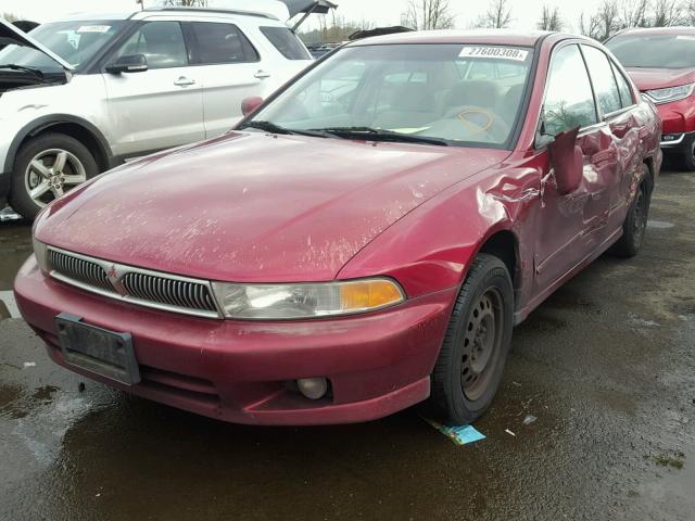 4A3AA46G6YE020049 - 2000 MITSUBISHI GALANT ES RED photo 2