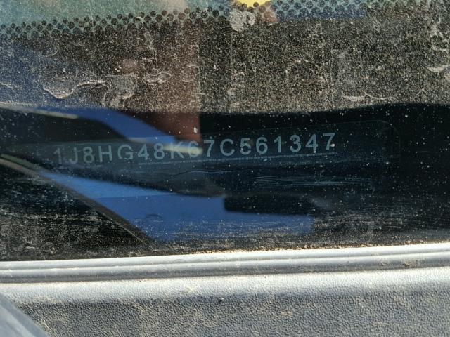 1J8HG48K67C561347 - 2007 JEEP COMMANDER WHITE photo 10