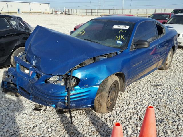 1G2NF12E5YM825155 - 2000 PONTIAC GRAND AM S Կապույտ լուսանկար 2