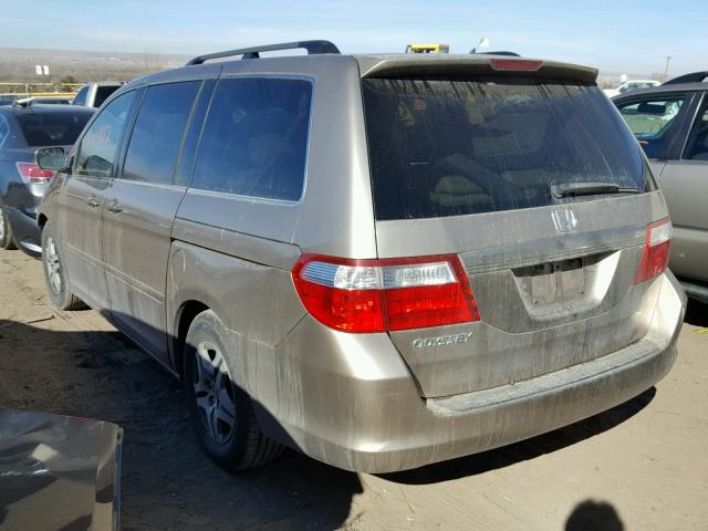 5FNRL38726B459199 - 2006 HONDA ODYSSEY EX GOLD photo 3