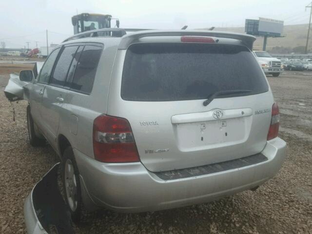 JTEEP21A340042264 - 2004 TOYOTA HIGHLANDER SILVER photo 3