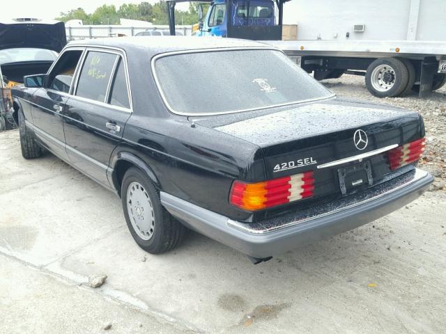 WDBCA35E6MA570227 - 1991 MERCEDES-BENZ 420 SEL BLACK photo 3