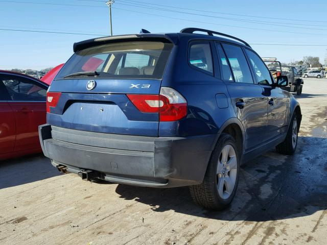 WBXPA93464WA66768 - 2004 BMW X3 3.0I BLUE photo 4