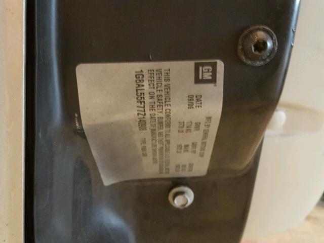 1G8AL55F77Z140908 - 2007 SATURN ION LEVEL 棕色 照片 10