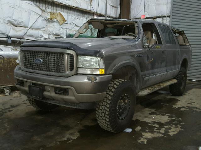 1FMSU43P83EB45366 - 2003 FORD EXCURSION GRAY photo 2