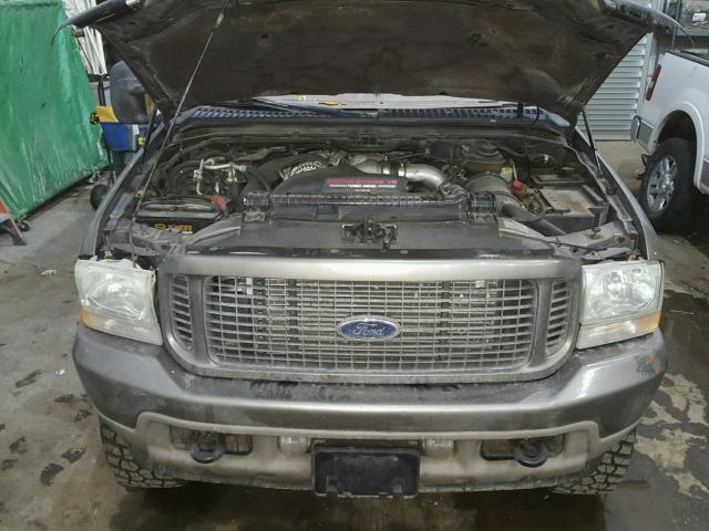 1FMSU43P83EB45366 - 2003 FORD EXCURSION GRAY photo 7