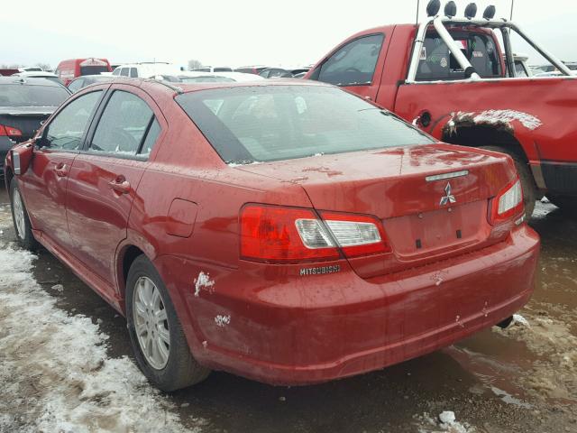 4A32B2FF7AE017082 - 2010 MITSUBISHI GALANT FE RED photo 3