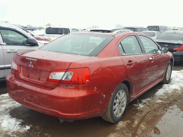 4A32B2FF7AE017082 - 2010 MITSUBISHI GALANT FE RED photo 4