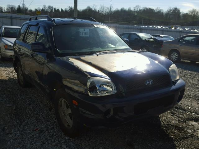 KM8SC73D24U720966 - 2004 HYUNDAI SANTA FE G BLUE photo 1