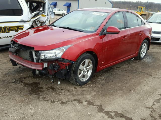 1G1PC5SB2D7321531 - 2013 CHEVROLET CRUZE LT RED photo 2