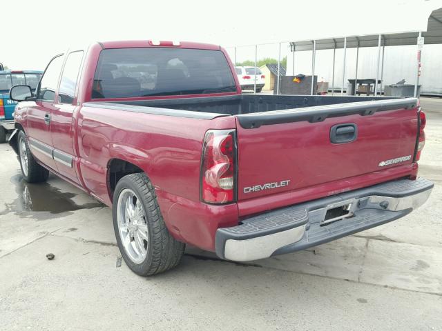 1GCEC19V25Z102565 - 2005 CHEVROLET SILVERADO BURGUNDY photo 3