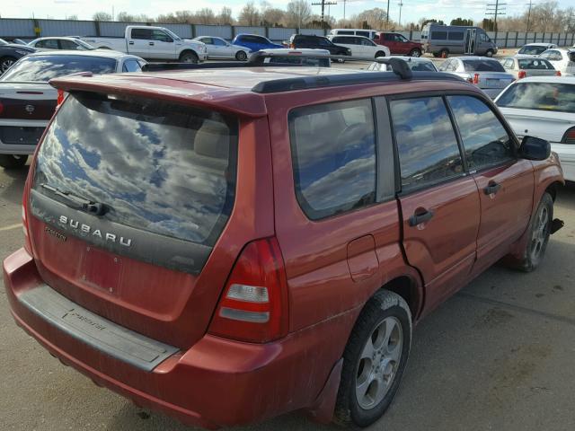 JF1SG65653H716618 - 2003 SUBARU FORESTER 2 MAROON photo 4