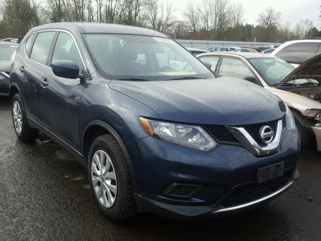 KNMAT2MV0GP665091 - 2016 NISSAN ROGUE S BLUE photo 1