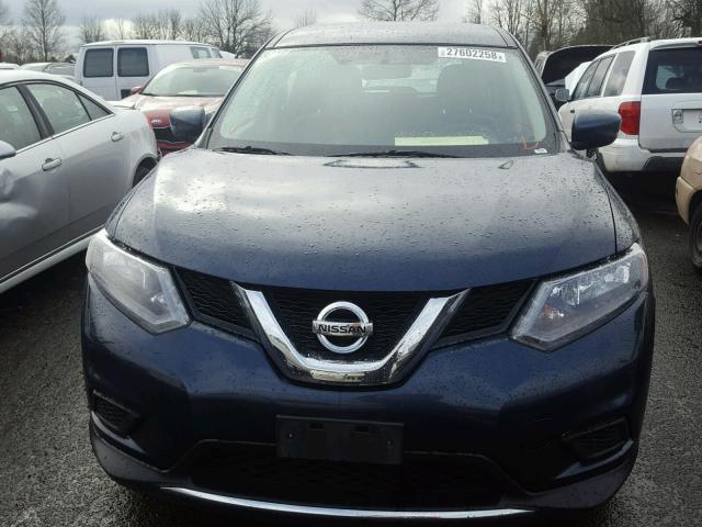 KNMAT2MV0GP665091 - 2016 NISSAN ROGUE S BLUE photo 9