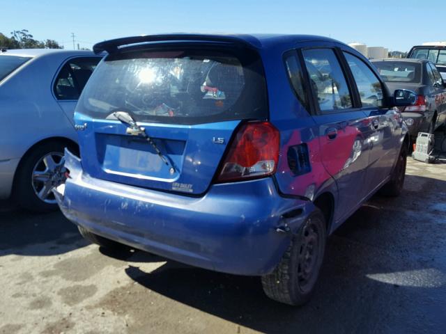 KL1TD66638B137831 - 2008 CHEVROLET AVEO BASE Mavi foto 4