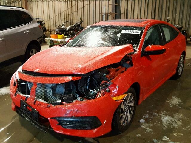 2HGFC2F76JH517691 - 2018 HONDA CIVIC EX RED photo 2