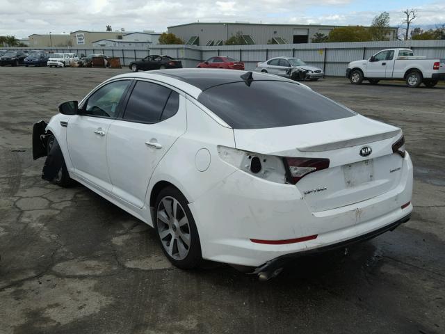 5XXGR4A60DG248641 - 2013 KIA OPTIMA SX WHITE photo 3