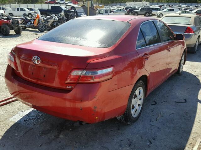 4T1BE46K97U097739 - 2007 TOYOTA CAMRY NEW RED photo 4