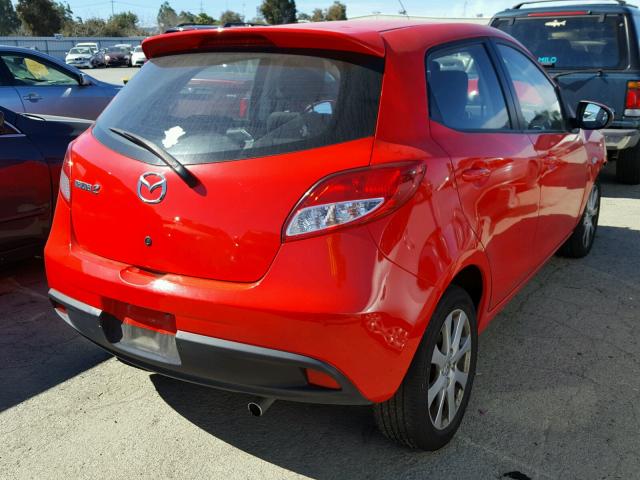 JM1DE1HZ6B0116091 - 2011 MAZDA MAZDA2 RED photo 4